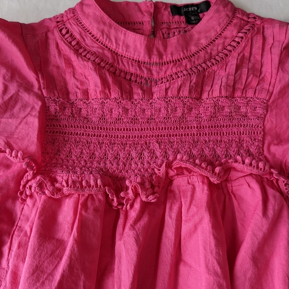 J. Crew Sleeveless Top Lace Chest Pink Small - Picture 8 of 10